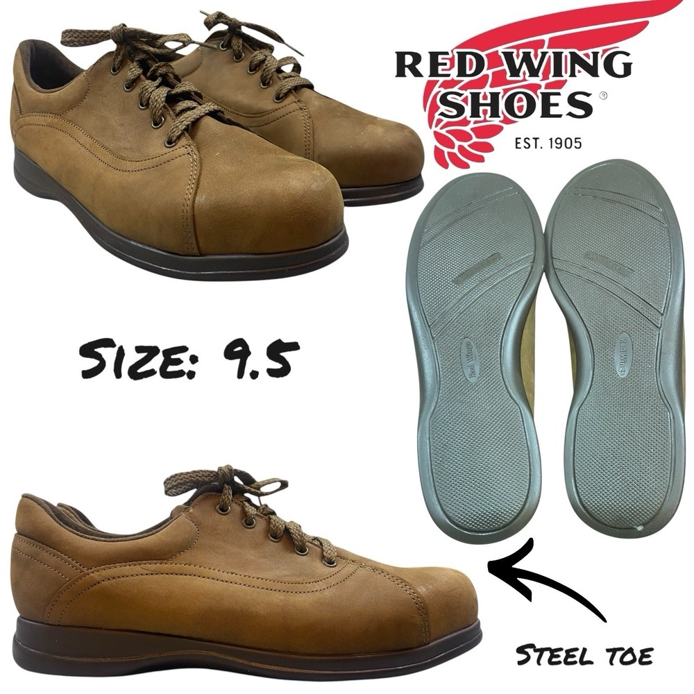 Women's Red Wing Brown Leather Work Shoes Brown Size 9.5 Lace Up 2314 NEW NO BOX